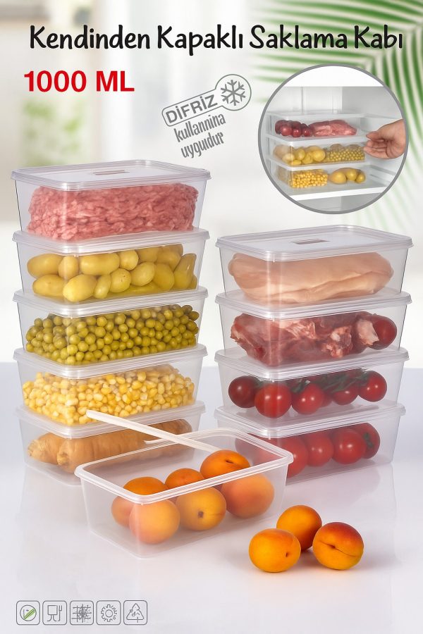 Kendinden Kapaklı Saklama Kabı